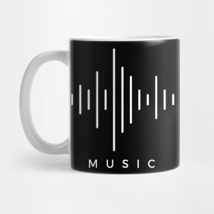 Music Minimalistic Sound Waves Mug